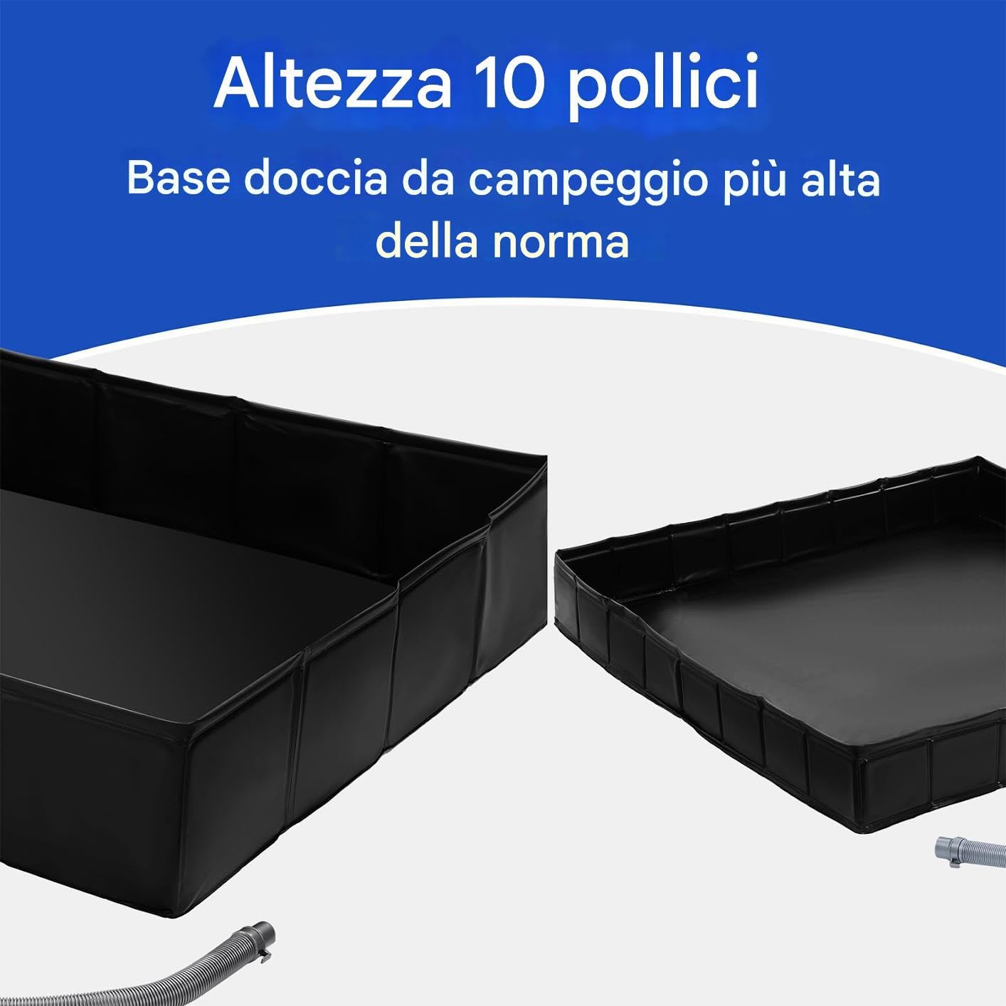 Doccia Pieghevole Vasca Impermeabile Con Foro Di Scarico | Cabina doccia portatile temporanea esterna Fondo per Telo Tenda da Esterno da Campeggio e Camper