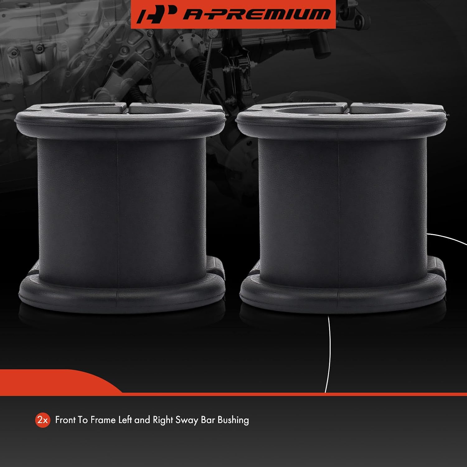 A-Premium 2 x Front To Frame Suspension Stabilizer Bar Bushings Sway Bar Bushings, Compatible with Ford F-350 F350 Super Duty 2007-2016, 4WD & Dual Rear Wheels Only