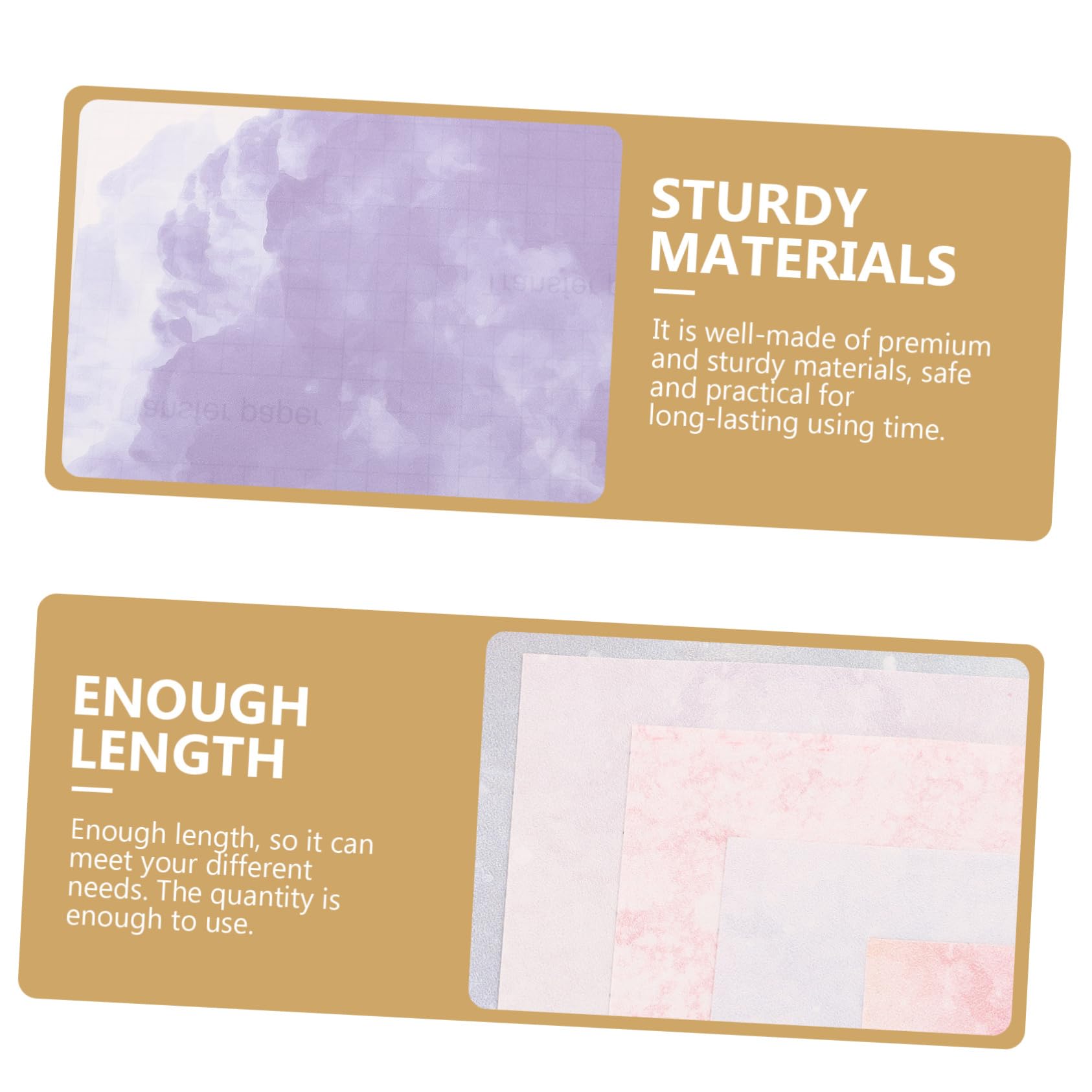 Feuilles de Transfert à Chaud 8pcs Film Thermocollant pour Vêtements et Décoration Aquarelle Pet Couleur Aléatoire