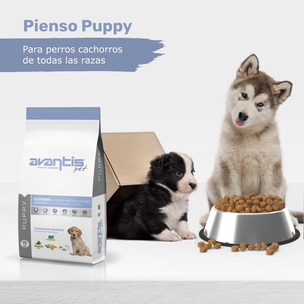 Avantis Pet Puppy Pollo y Arroz 15 kg – Pienso para Cachorros – Hierbas Naturales – Alta Digestibilidad – Todas Las Razas