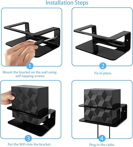 Miniatura 4 de Soporte de pared acrílico compatible con el sistema WiFi 6 de malla Nighthawk de tres bandas para todo el hogar (MK83) - Router AX3600