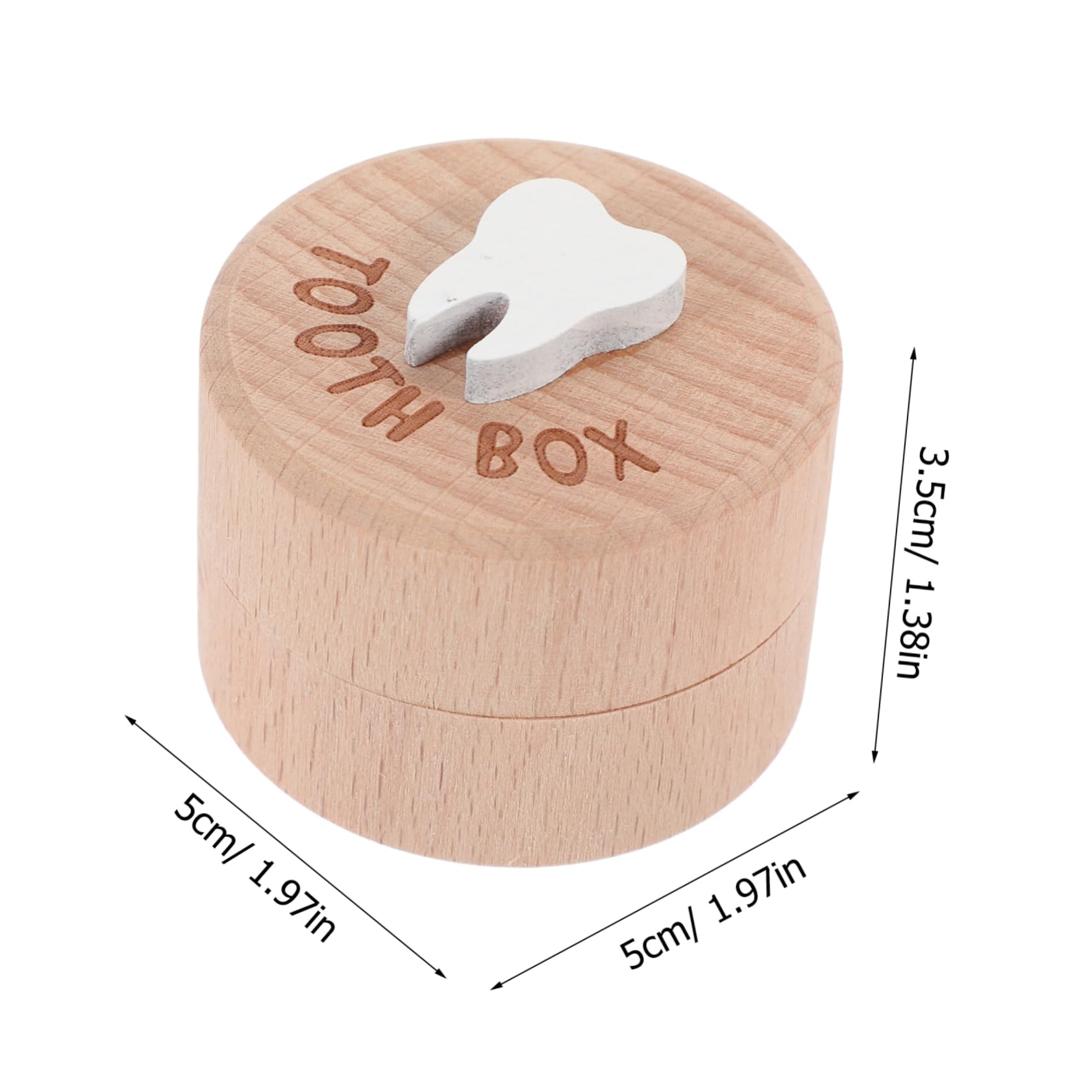 SOLUSTRE Tooth Box Keepsake Organizer Wooden Fetal Hair Storage Case for Storing Teeth and Fetal Hair Great for Memories