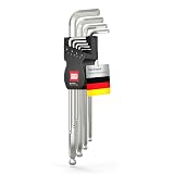 INBUS&reg; 70167 &mdash; Das Original. Made in Germany &mdash; Set 9tlg, 1.5&ndash;10mm, mit Kugelkopf &mdash; Innensechskant Winkelschraubendreher 9&times; (1.5 &ndash; 10 mm), mit Kugelkopf