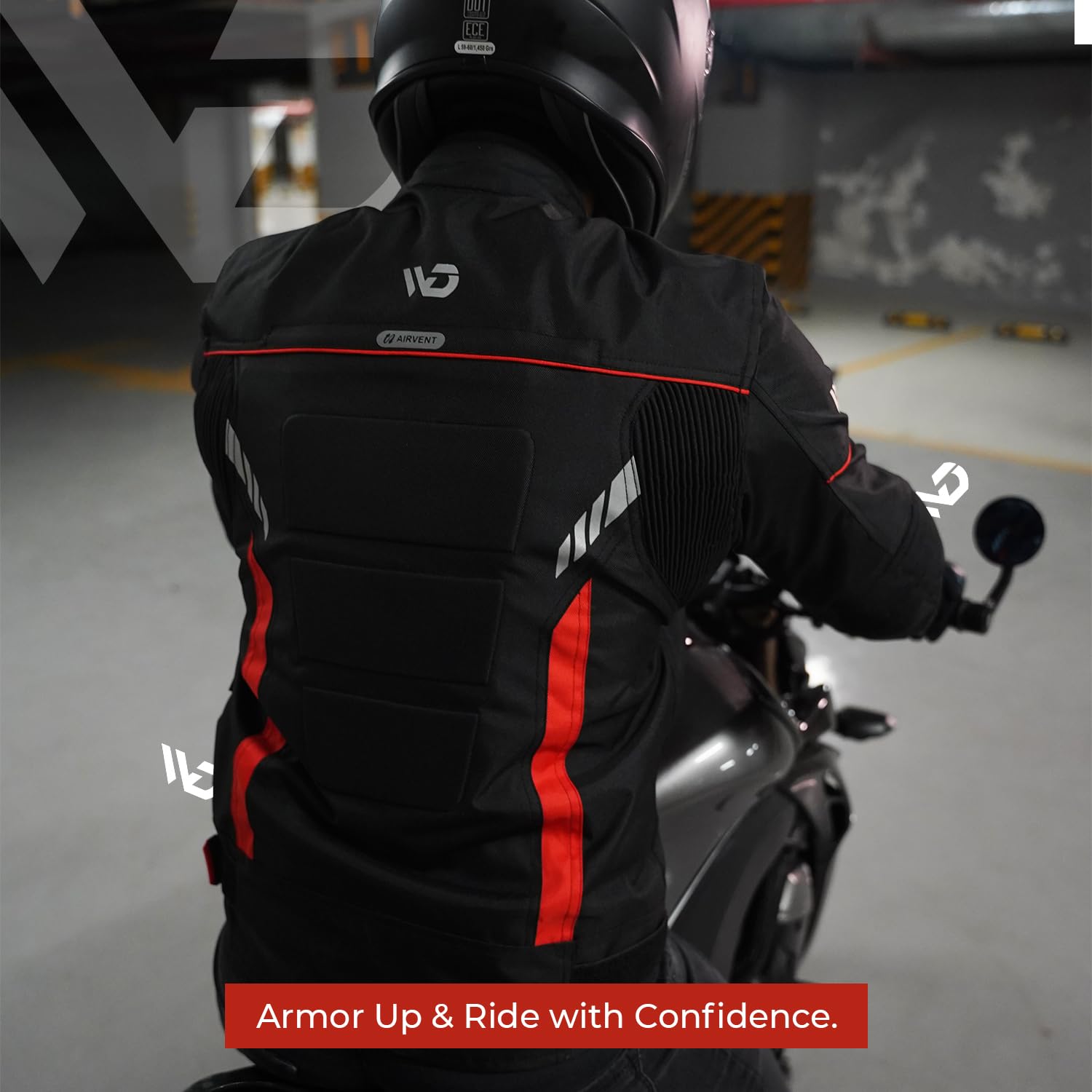 WD Motorcycle Jacket for Men CE Armoured Motorcycle Gear with padding Breathable Cordura Fabric Reflective Jacket for Night — view 7
