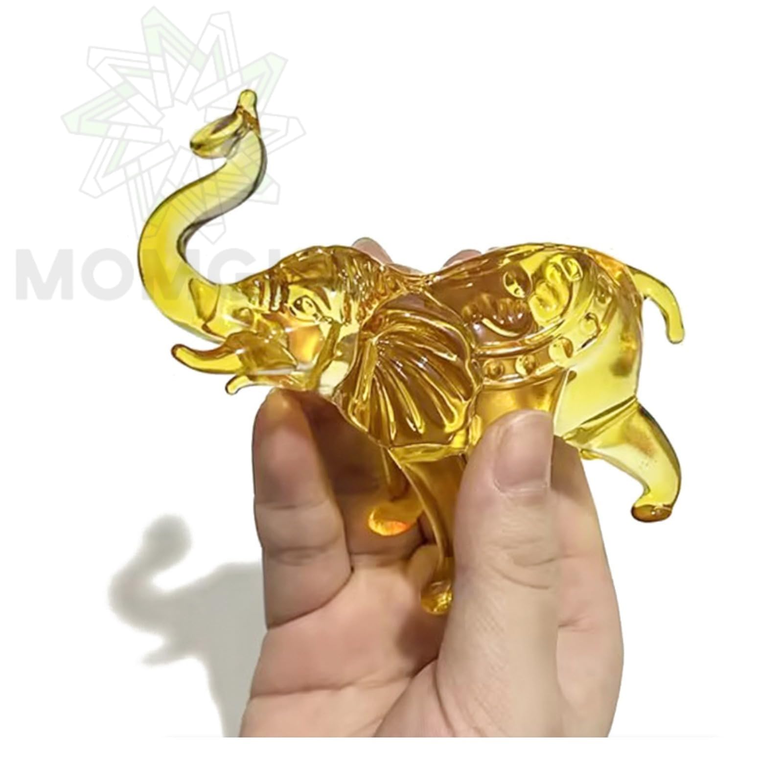 Amazon.co.jp: Momgla ガラス 象 置物 クリア 象 彫像 動物