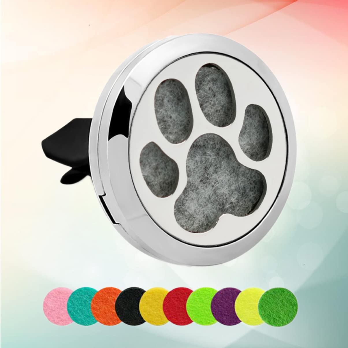 BESPORTBLE Diffusore Di Oli Essenziali Per Auto Da 30 Mm - Con Deodorante Galleggiante e 10 Cuscinetti Di Ricarica Assortiti - Ideale Per Un'atmosfera e Profumata Durante i Viaggi