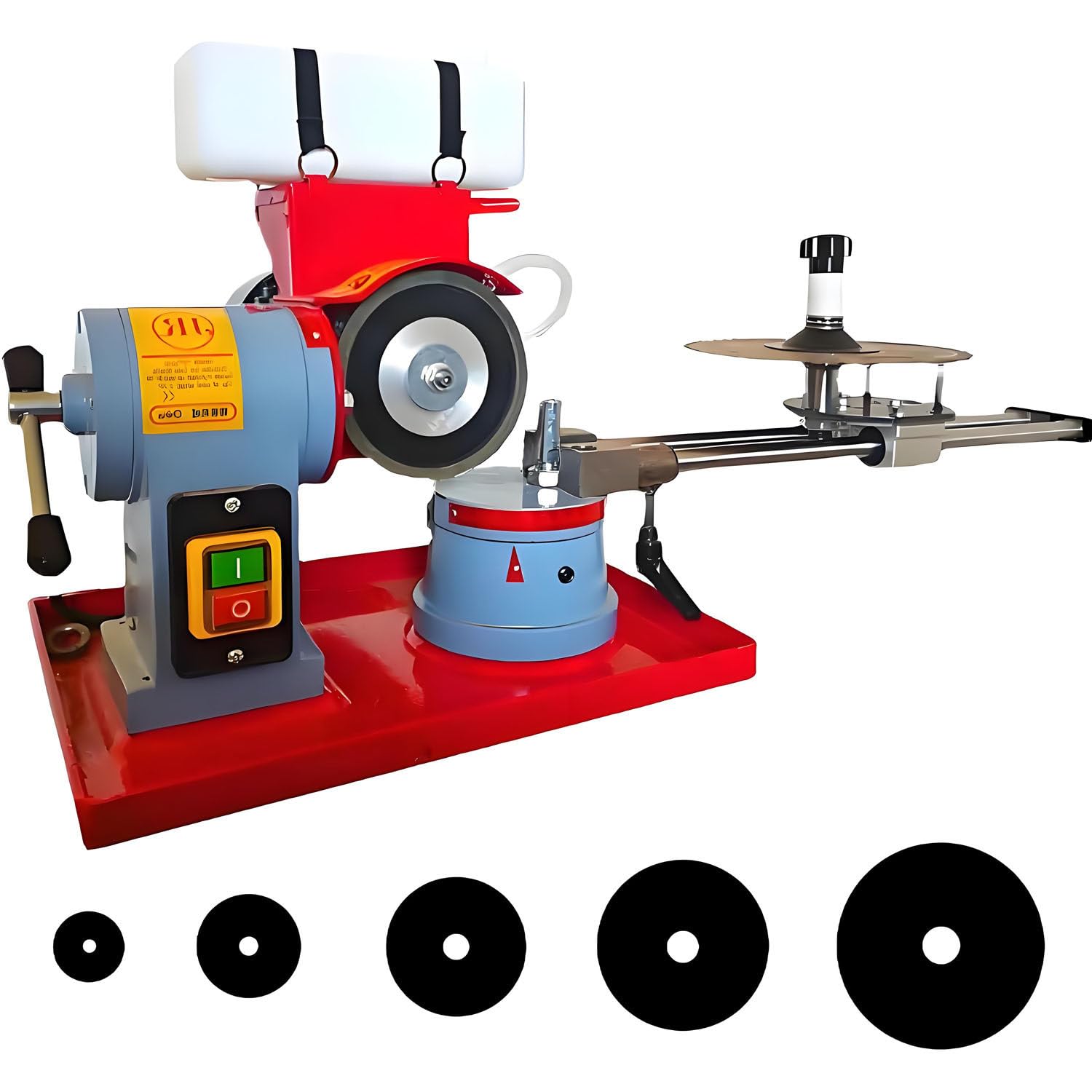 AiODiO Circular Saw Blade Sharpener, Water Injection Cooling Electric Machine Equipped with 5 Inch Standard Grinding Wheel 110v-250w