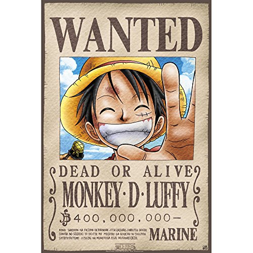One Piece Wanted Luffy poster (52 x 35 cm)