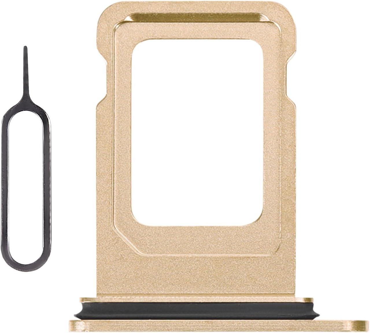 for iPhone 13 Pro Max 13 Pro Gold Single SIM Card Tray Slot Part | Single SIM Card Slot Replace with Waterproof Rubber Ring SIM Ejector for iPhone13Pro 13PromaxA2641 A2643 A2644 A2645 A2484