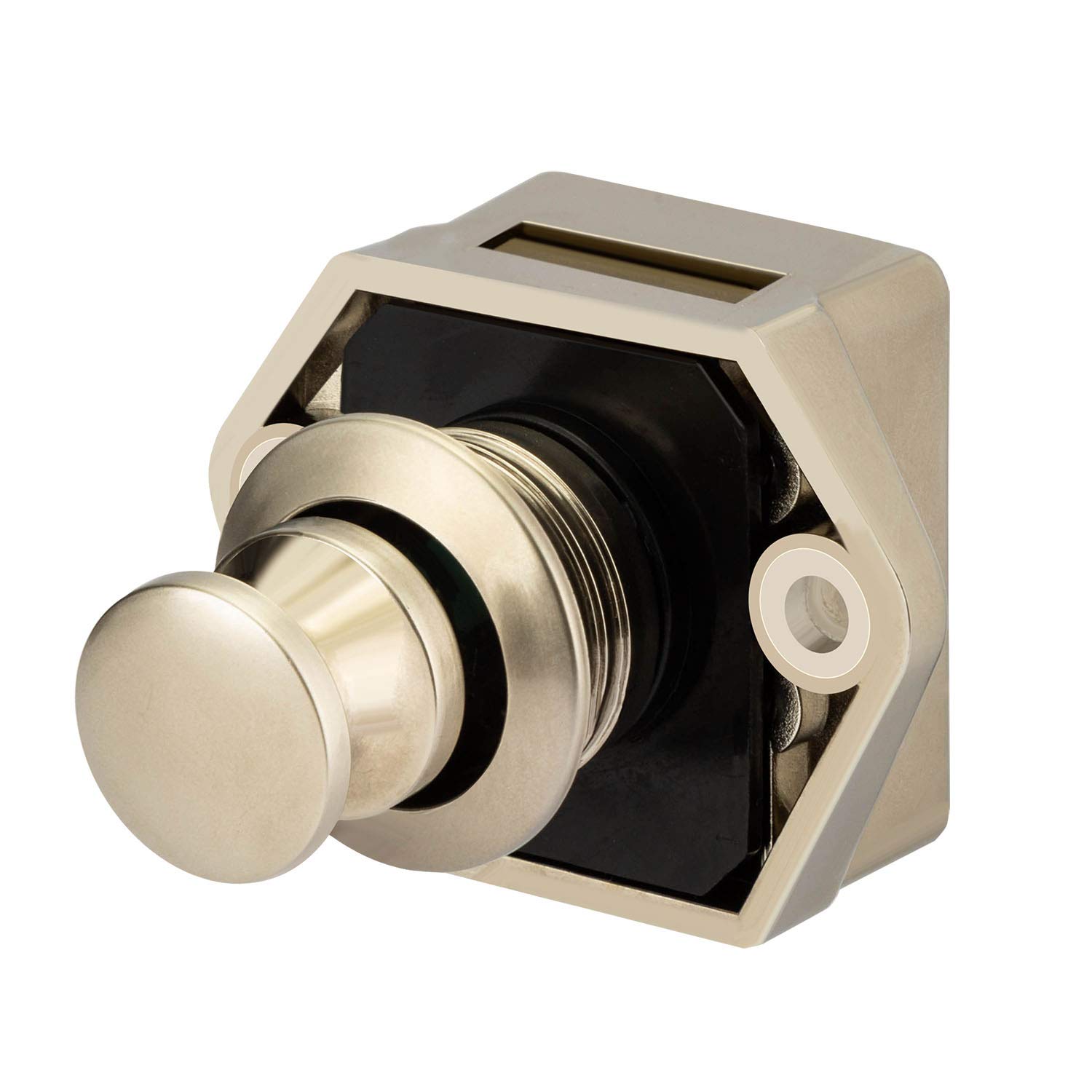 5 Pulsanti Chiusura A Scatto Per Armadi - Per Camper, Roulotte, Yacht, In Lega Di Zinco E ABS, Colore Champagne Oro