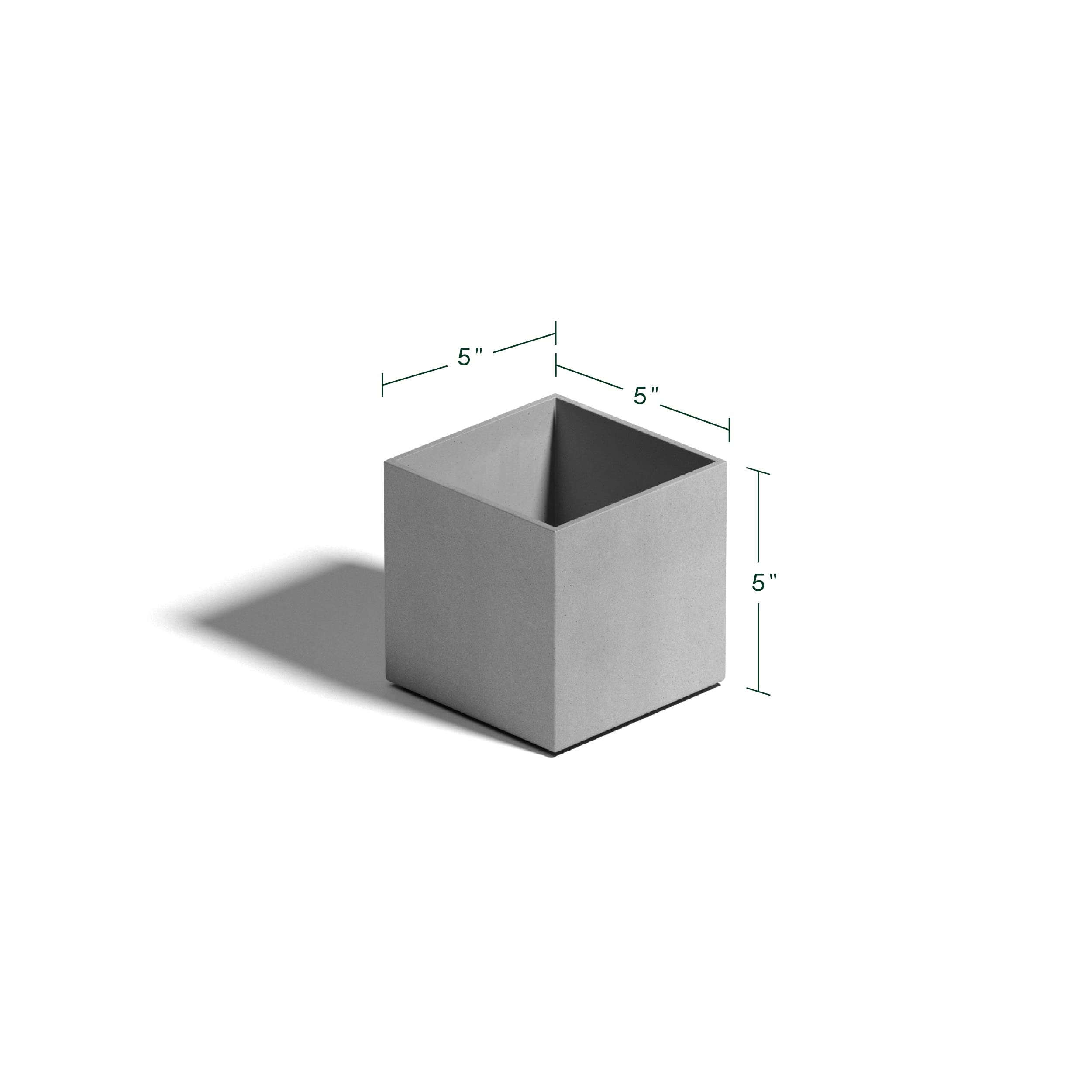 Veradek Forma Cube Übertopf – Quadratisch, Aus Kunststoff-Stein, Für Sukkulenten & Zimmerpflanzen