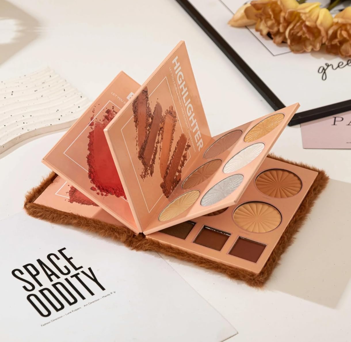 Essential All in One 4 Pages Face Makeup Book Palette Combo Kit Set - Eyeshadow Palette, Highlighter, Blusher, Contour, Bronzer, Eyebrow Color- Professional Makeup Kit for a Flawless Look (Women) - Image 8 thumbnail