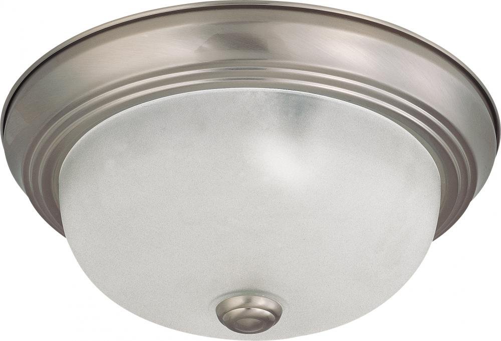 Nuvo Lighting 60/3311 Two Light Interior Home Package Flush Dome with Frosted Glass, Brushed Nickel, 11-Inch