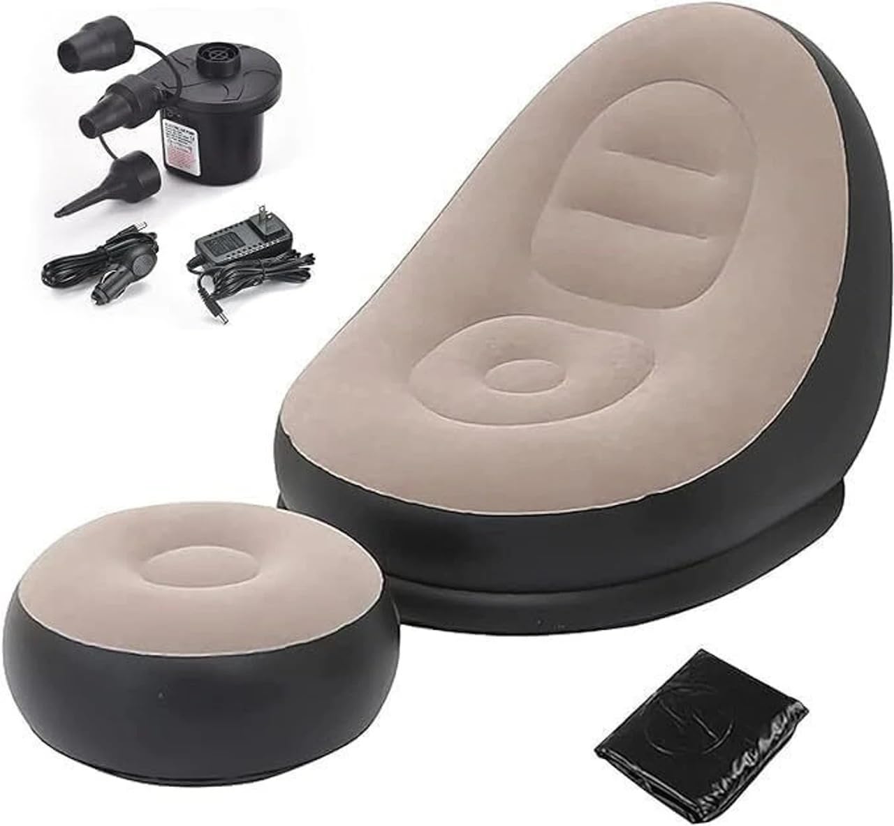 Inflatable Sofa Chair with Air Pump | Portable Air Couch for Living Room, Bedroom, Camping & Outdoor Relaxation-image-24