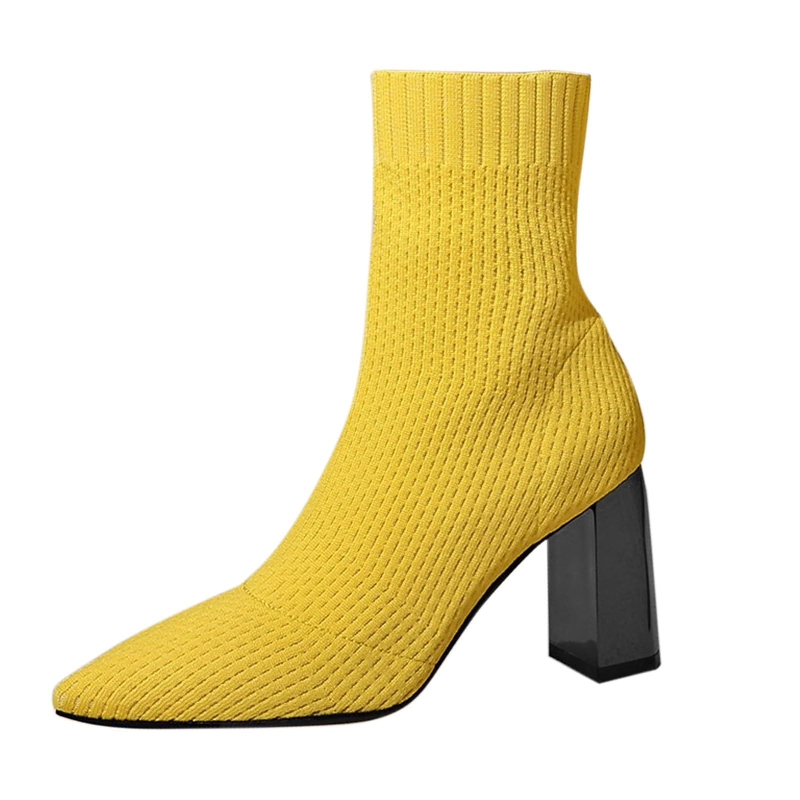Generisch Stiefeletten Damen Winter Wasserdicht Niederung Blockabsatz Halbstiefel Elegant Rutschfest Schlupfschuhe Bequeme Einfarbige Reißverschluß Outdoorschuhe Vintage Winterstiefel Kurzstiefel