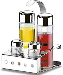 Galheteiro Inox 5 Pcs Parma Vi/az/sa/pa Brinox Aço Inox
