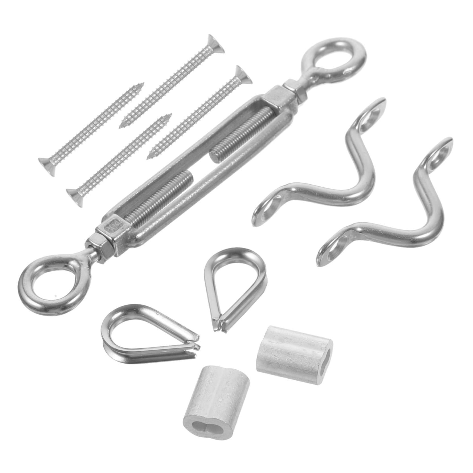 HAWILLOSCH Djustable Length 13-30cm Stainless Steel Chuck Cable Strainer Wire Tensioner Eye and Eye Turnbuckle Strong