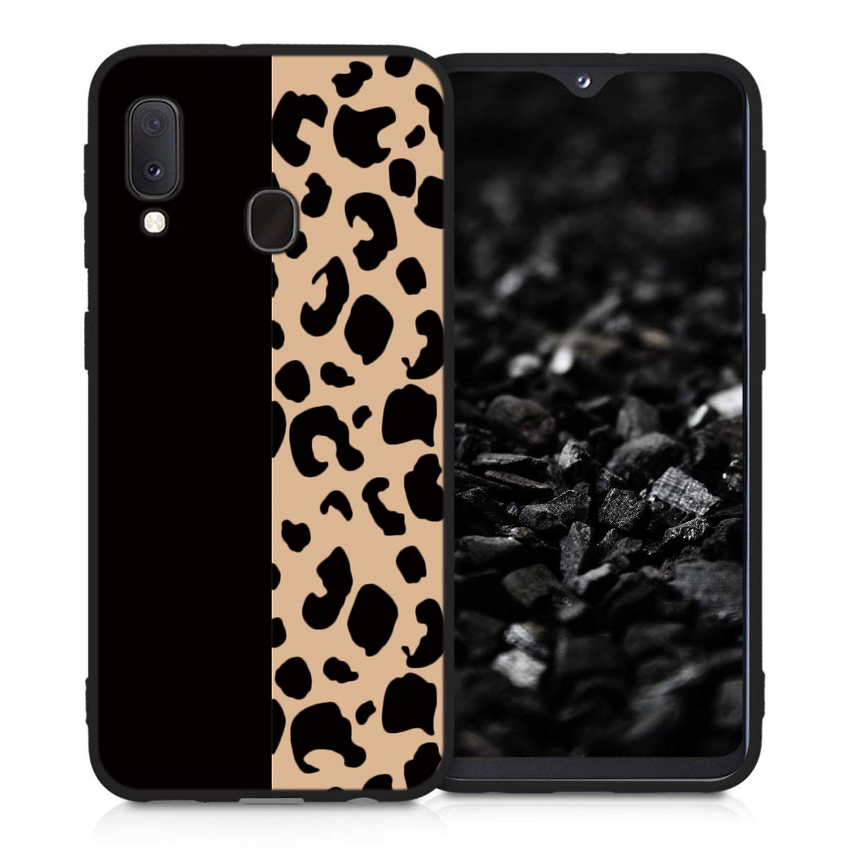 Yoedge Samsung Galaxy A20e Case Black Silicone With Personalised