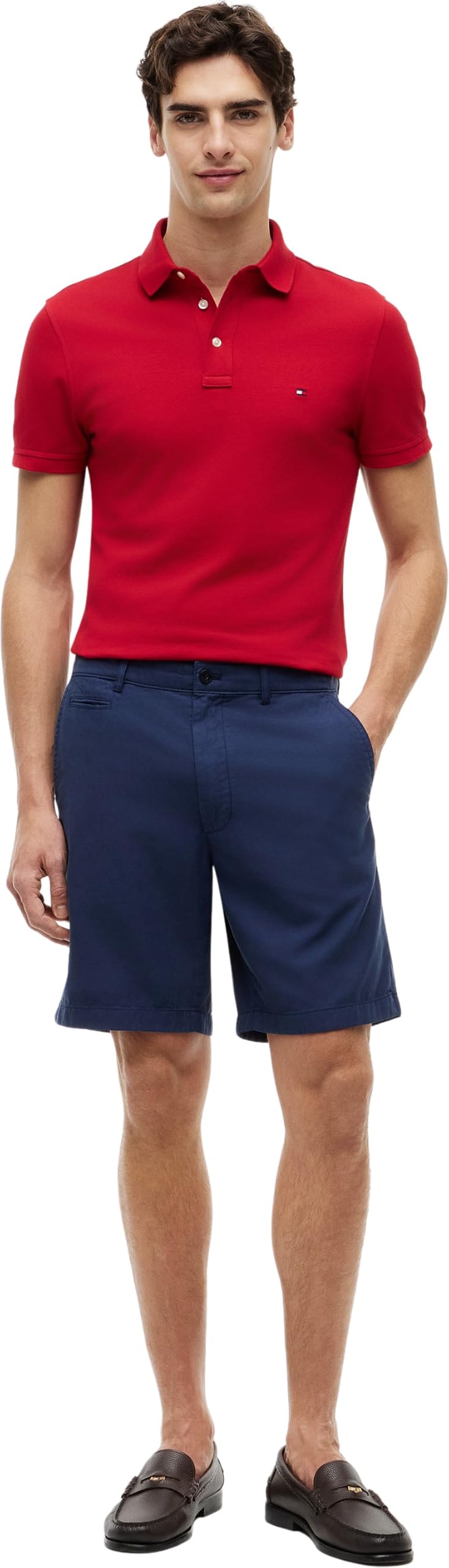 Tommy Hilfiger Męskie polo 1985 Slim MW0MW17771 S/S Polo, czerwone (średnio czerwone), XL, Czerwony (średni czerwony), XL