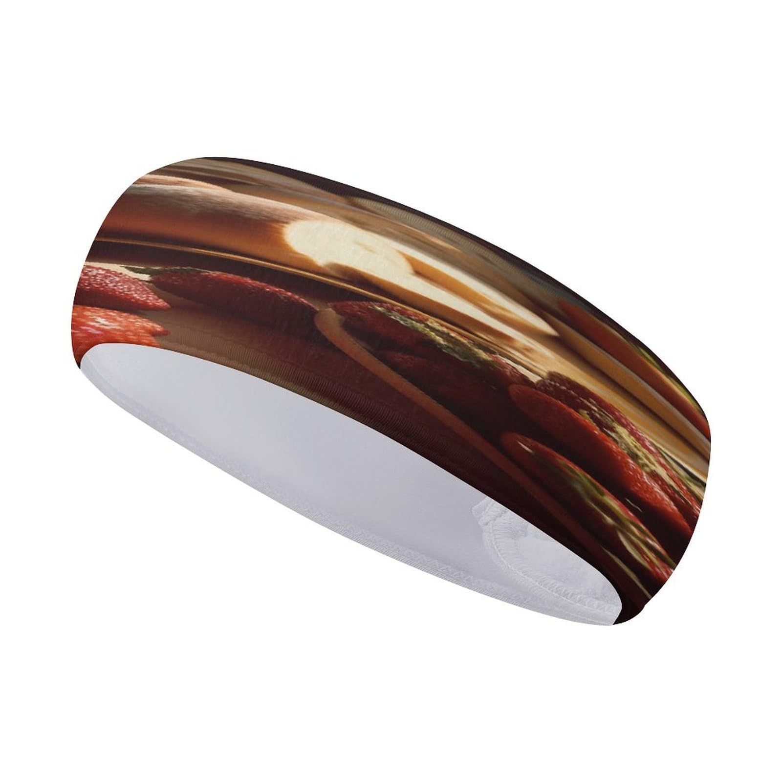 Sports Sweat-Absorbing Headband, Bread and Strawberries Printed Sweatband,Fitness Sweatband,Portable Sweatband