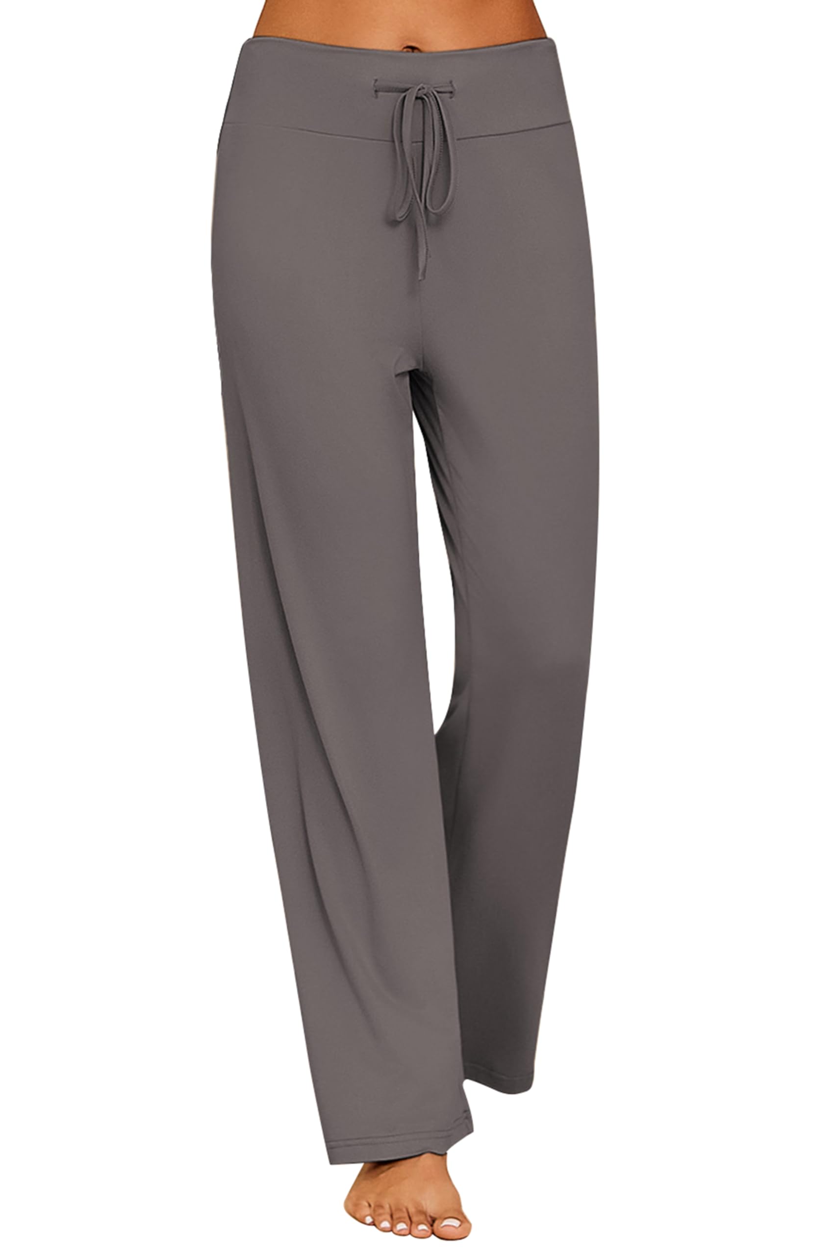Ekouaer Damen Schlafanzughose Lang Pyjamahose Weiche Schlafhose Yoga Hose Freizeithose mit Kordelzug S-XXL