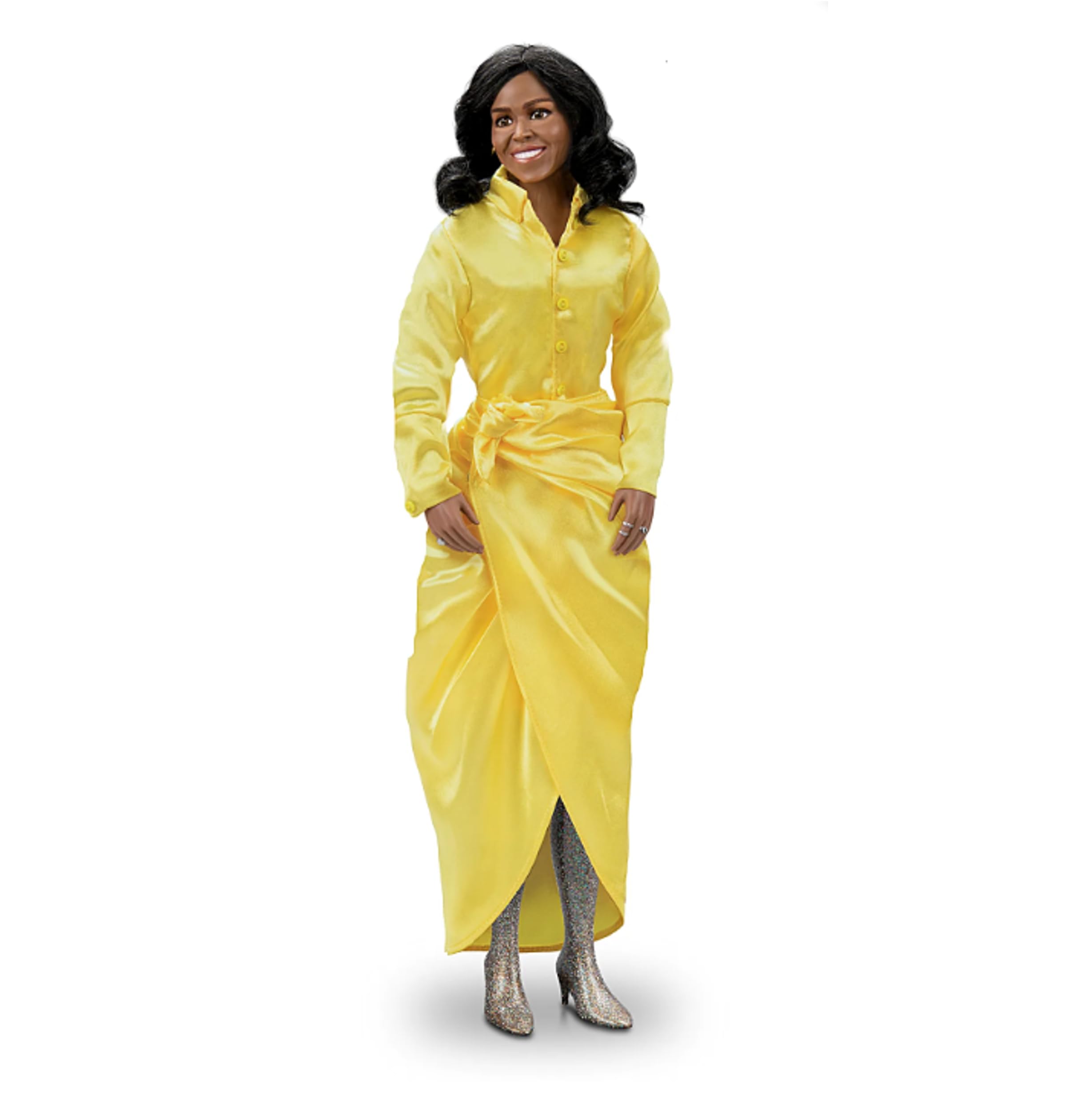 Amazon.com: The Ashton-Drake Galleries Michelle Obama Portrait Doll, 15  Inch Collector's Edition, Yellow Dress with Gold Boots, Ashton-Drake : Home  & Kitchen