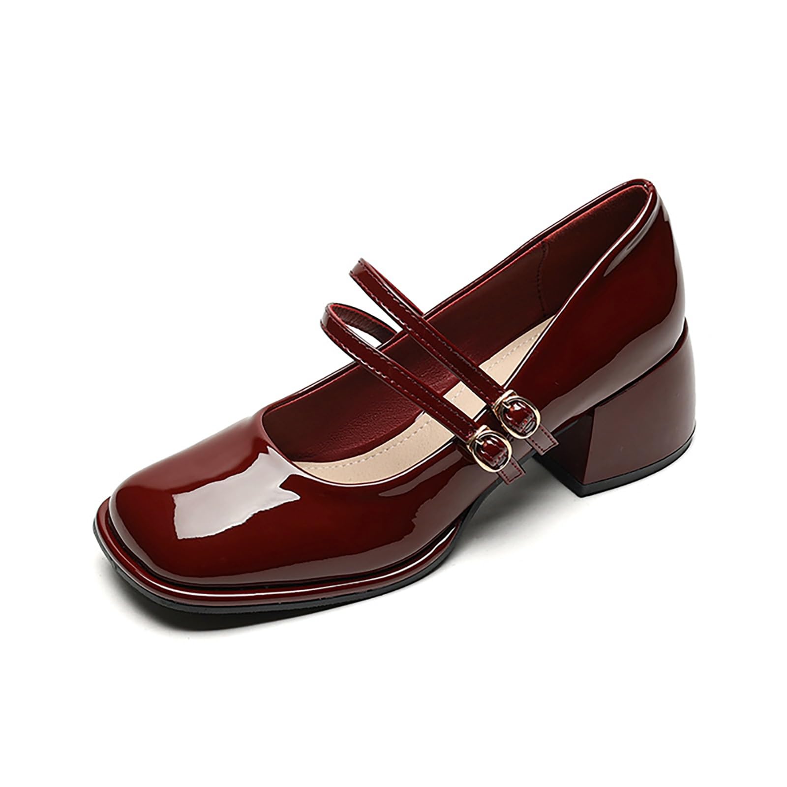 Mary Janes – Chaussures Habillées Confortables À Talons Bas Et Épais pour Femmes, Escarpins À Bout Carré Et À Bout Fermé, Mocassins pour Femmes