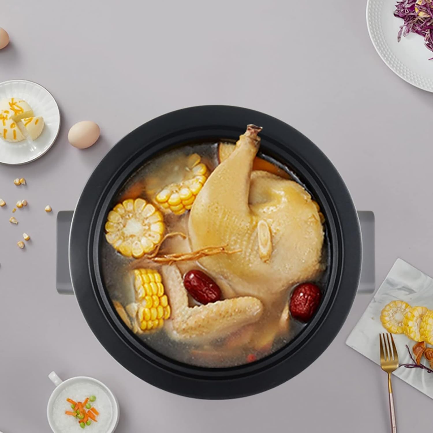 Rice Cooker (3-6L) Home old fashioned Rice Cooker, Automatic Thermal Insulation,Non-stick Inner，for 2-10 People 220-240V US/EU(4L)