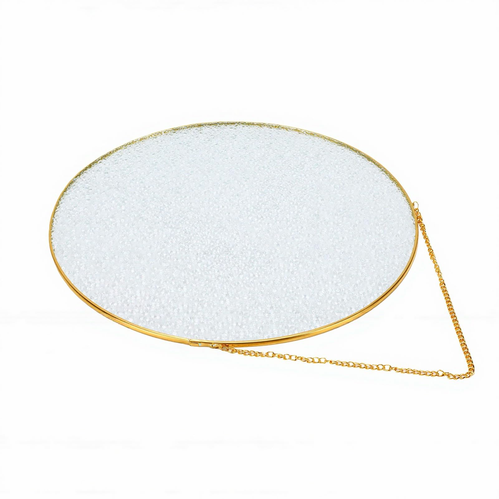 Pendentif rond en verre transparent durable de 25 cm pour vitre