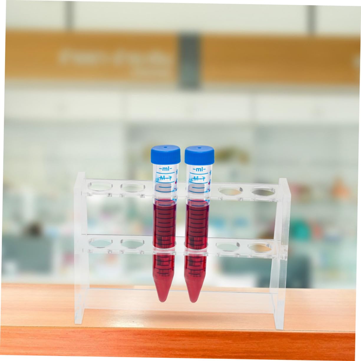 PRETYZOOM 8 Stück Transparenter Reagenzglashalter Doppellagiges Röhrenständer für Labor Leicht zu Reinigen Stabile Konstruktion für Chemie Biologieexperimente