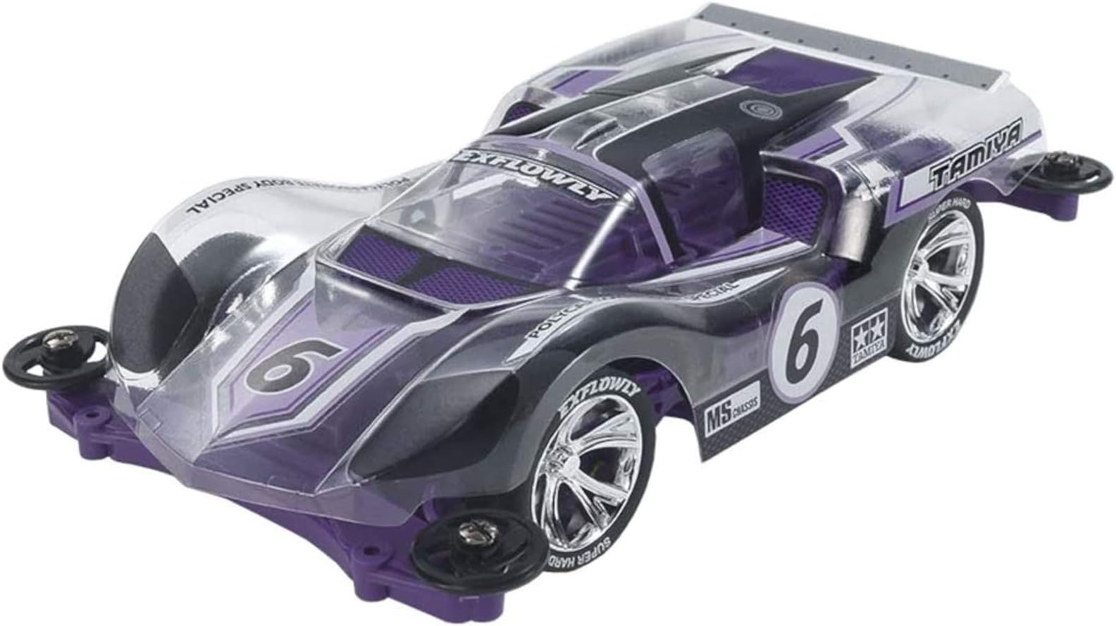 1/32 Mini 4WD PRO Exflowly Polycarbonate Body Special Purple (MS Chassis)