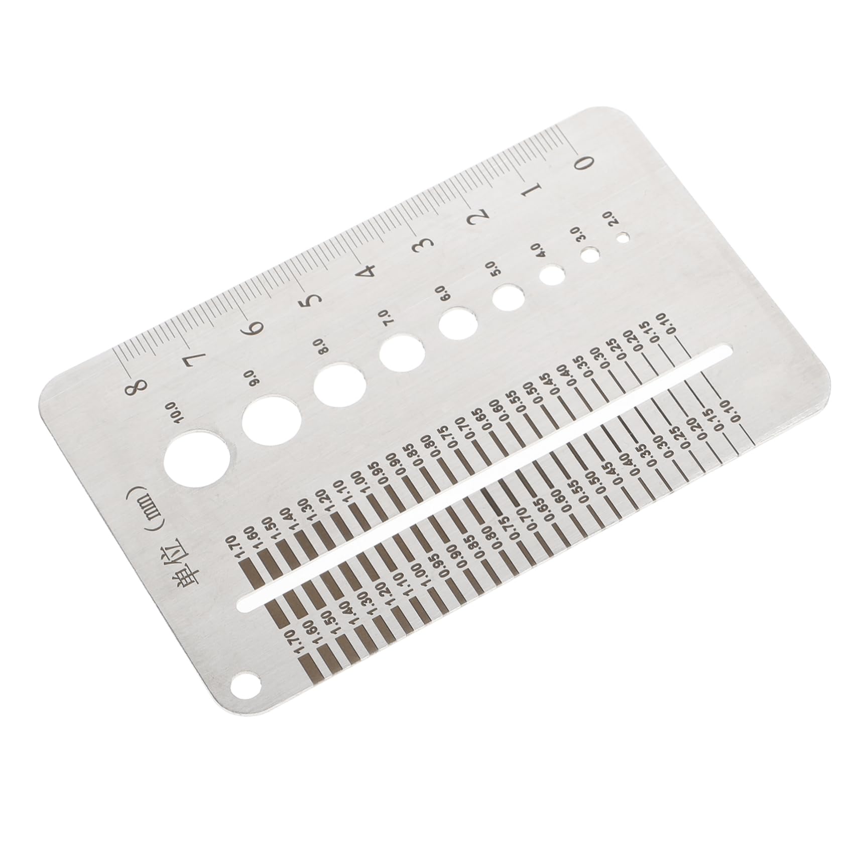 Cabilock Feeler Gauge and Straight Ruler Tool for Measuring Gap Drill Hole and Multi Functional Metric Measurements from