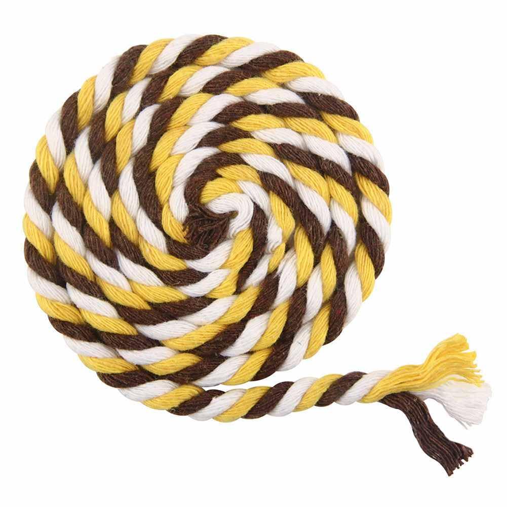 100 m/rollo de cuerda de algodón trenzado multicolor cordón de algodón amarillo + café + blanco, 6 mm de grosor, cuerda para manualidades, cuerda de macramé para manualidades, decoración de
