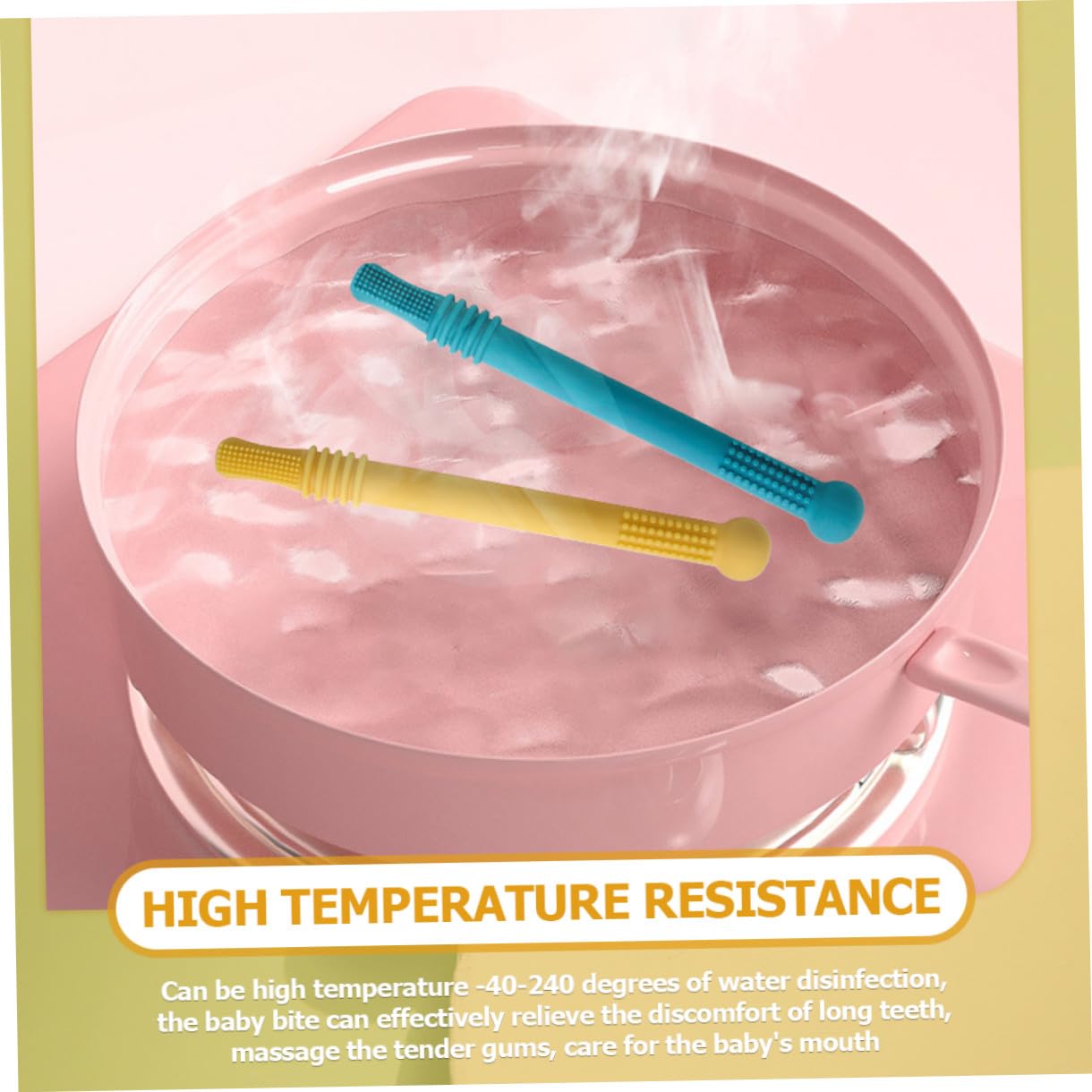 Yardwe Molar Tube per Dentizione, 6 Pezzi, Cannucce in Silicone | Giocattoli Sensoriali per Kids, Aiuta a Lenire le Gengive e Favorisce L’abilità Orale