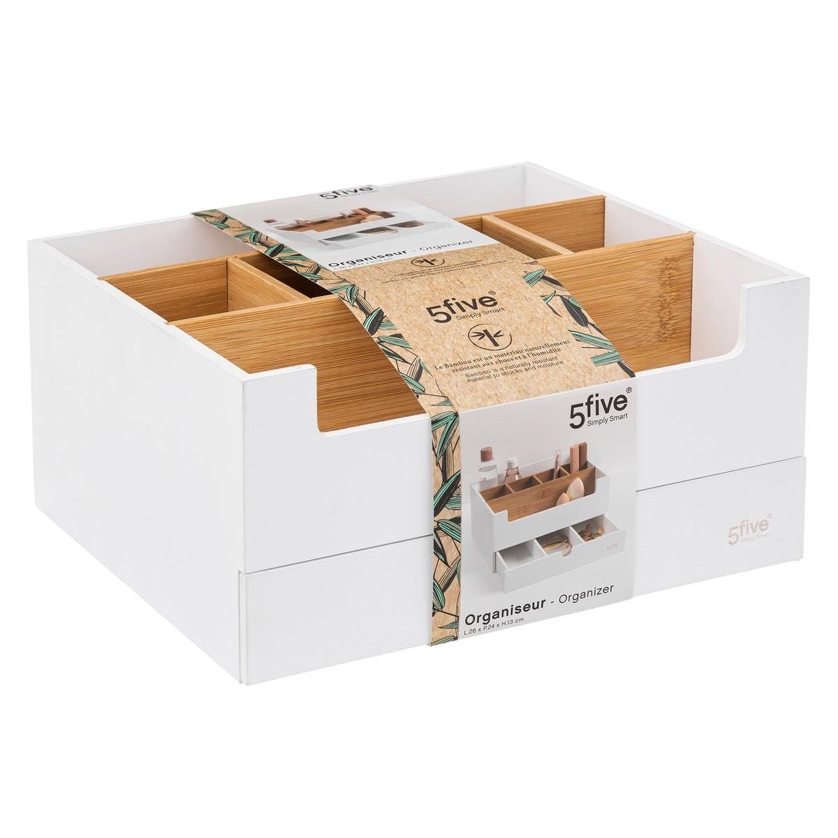 Pot à cotons résine naturéo 5Five Simply Smart | La Redoute