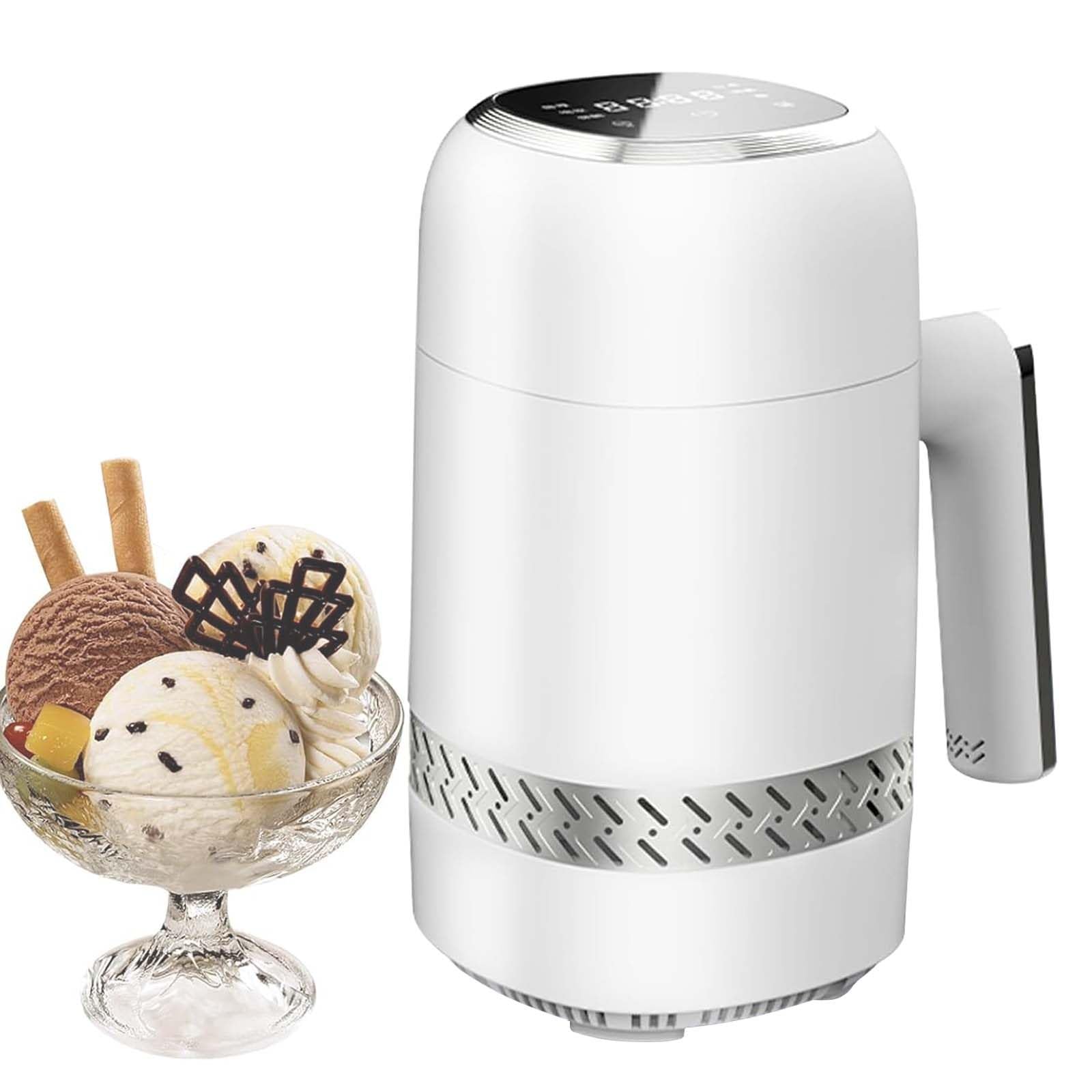 Heladera AutomáTica Con Pantalla Lcd, 6 Modos, Heladera PortáTil Para Queso Helado, Yogur, Postres, Vaso Para Hielo, RefrigeracióN Por Semiconductores, ProteccióN Contra Sobrecalentamiento