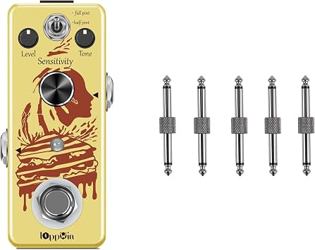 Optical Compressor Pedal & IOppWin 5-Pack 6.35mm Mono Male to Male Patch Cables