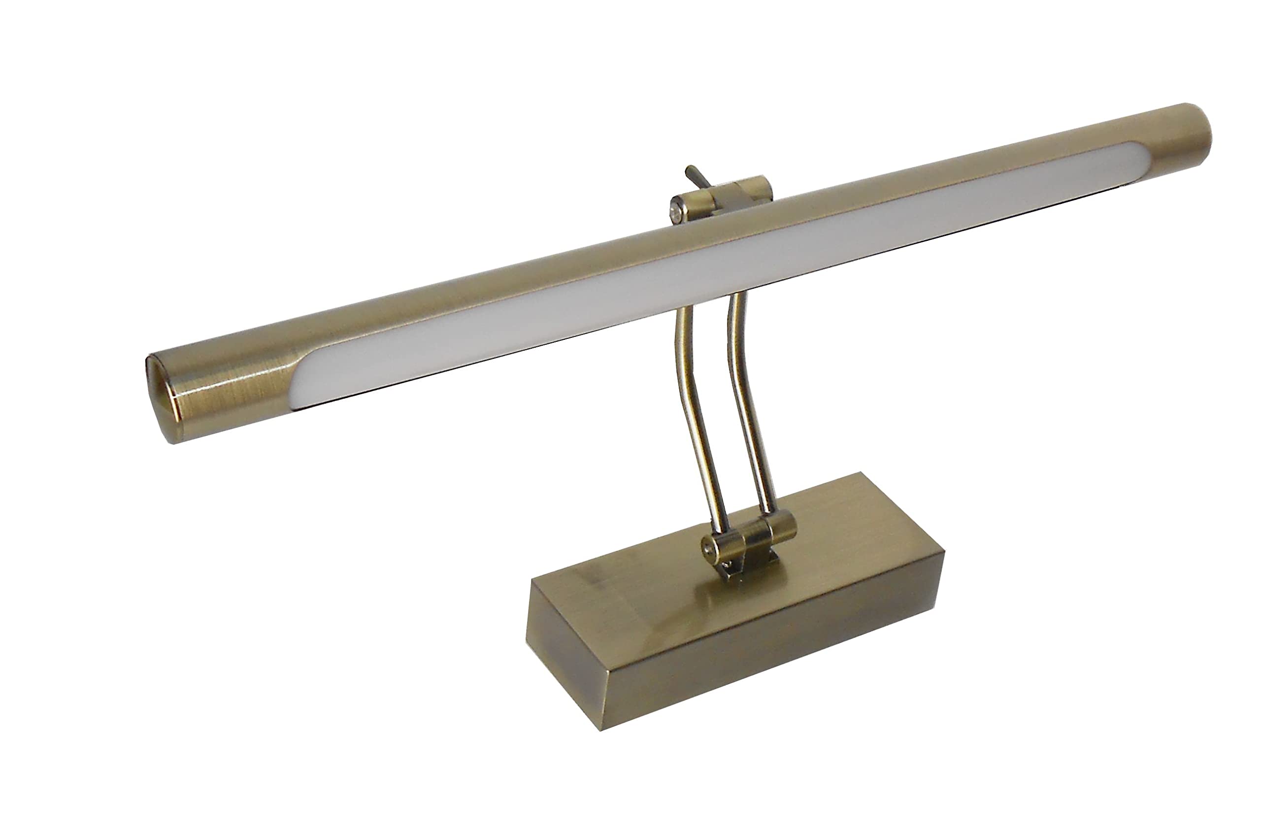 Aplique LED de pared para iluminar cuadros, espejos, murales, etc, led 6W estilo tradicional y elegante,tono de luz cálida 3000K, Bronce envejecido, totalmente articulado y giratorio. 40cm