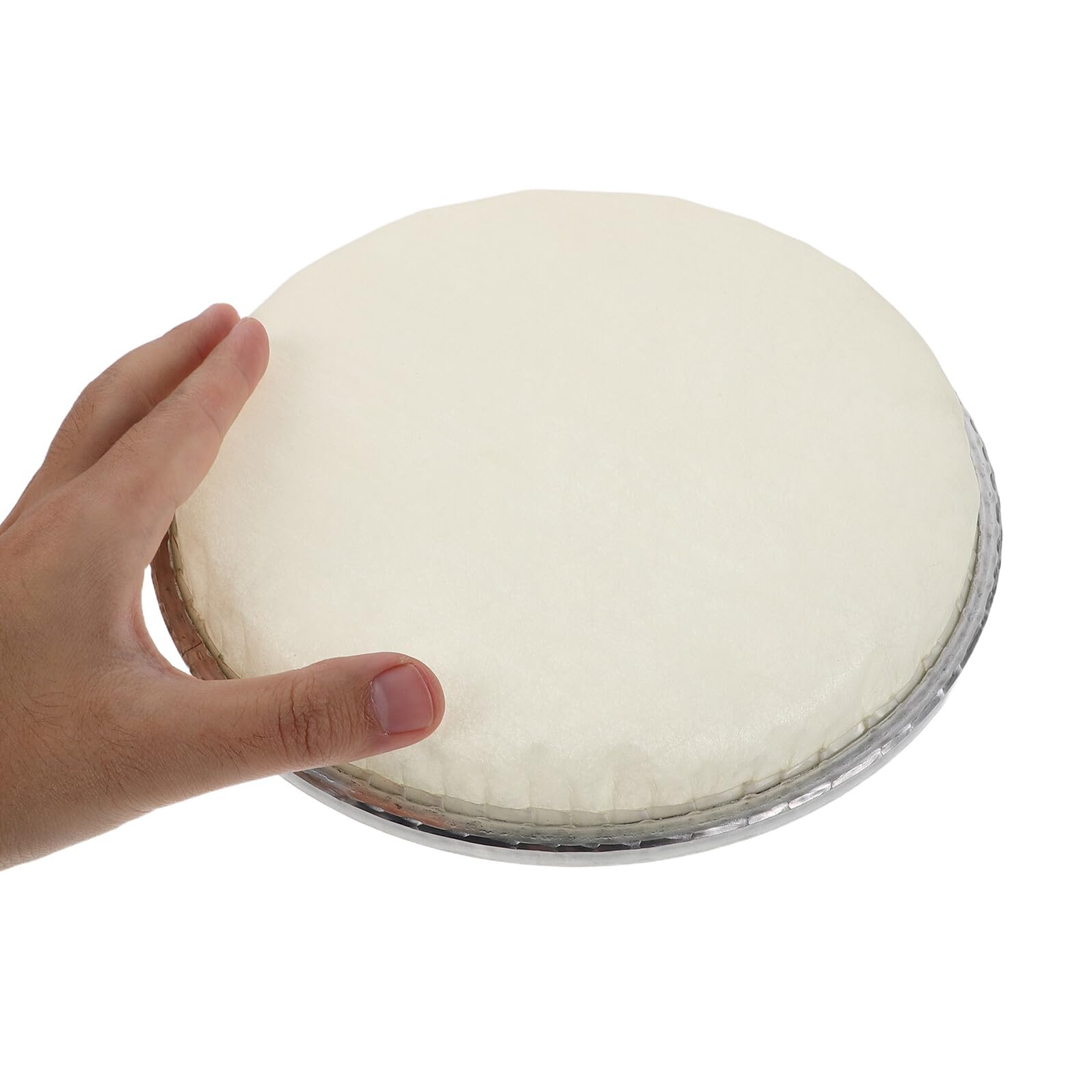 Abaodam Pelle di Ricambio per Tamburo Africano Djembe 8 Pollici Pelle per Tamburi a Percussione Rotonda Fatta a Mano Accessori per Tamburi Africani Superficie Resistente per Performance