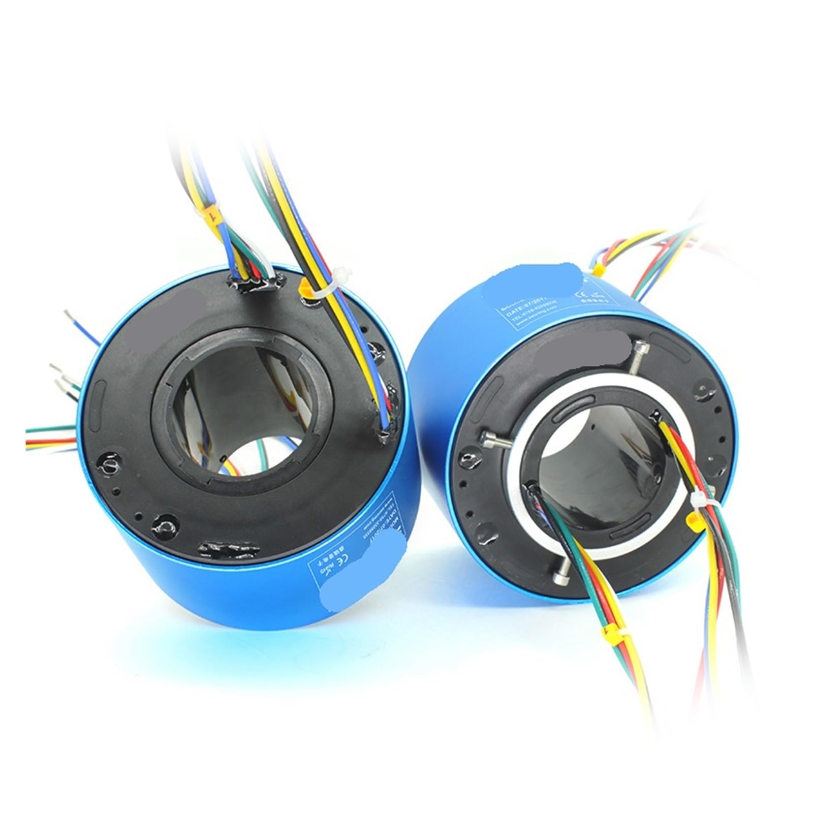 Bague collectrice électrique 60mm à arbre creux pour rotation libre 6 circuits 10A