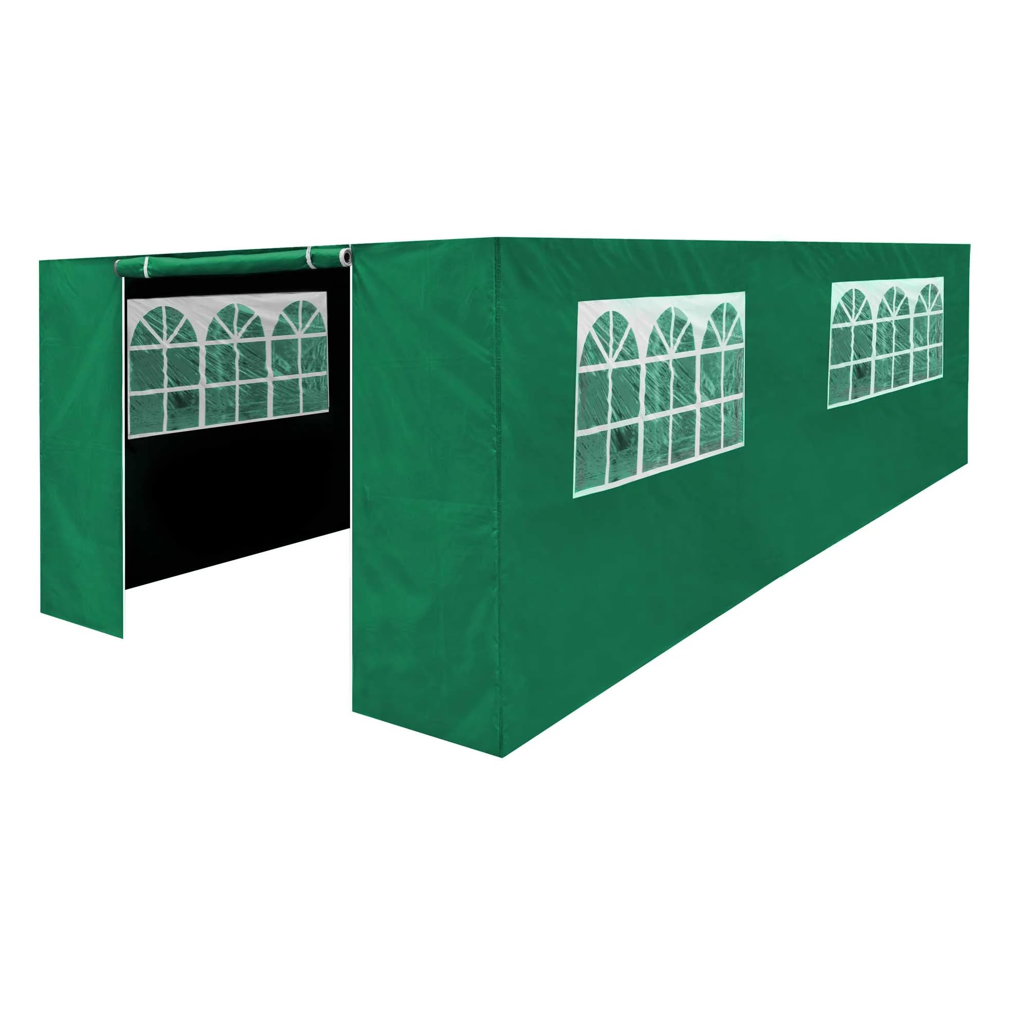 Dellonda Premium Side Walls/Doors/Windows for Gazebo/Marquee, Fits 3 x 6m Models - Green - DG156