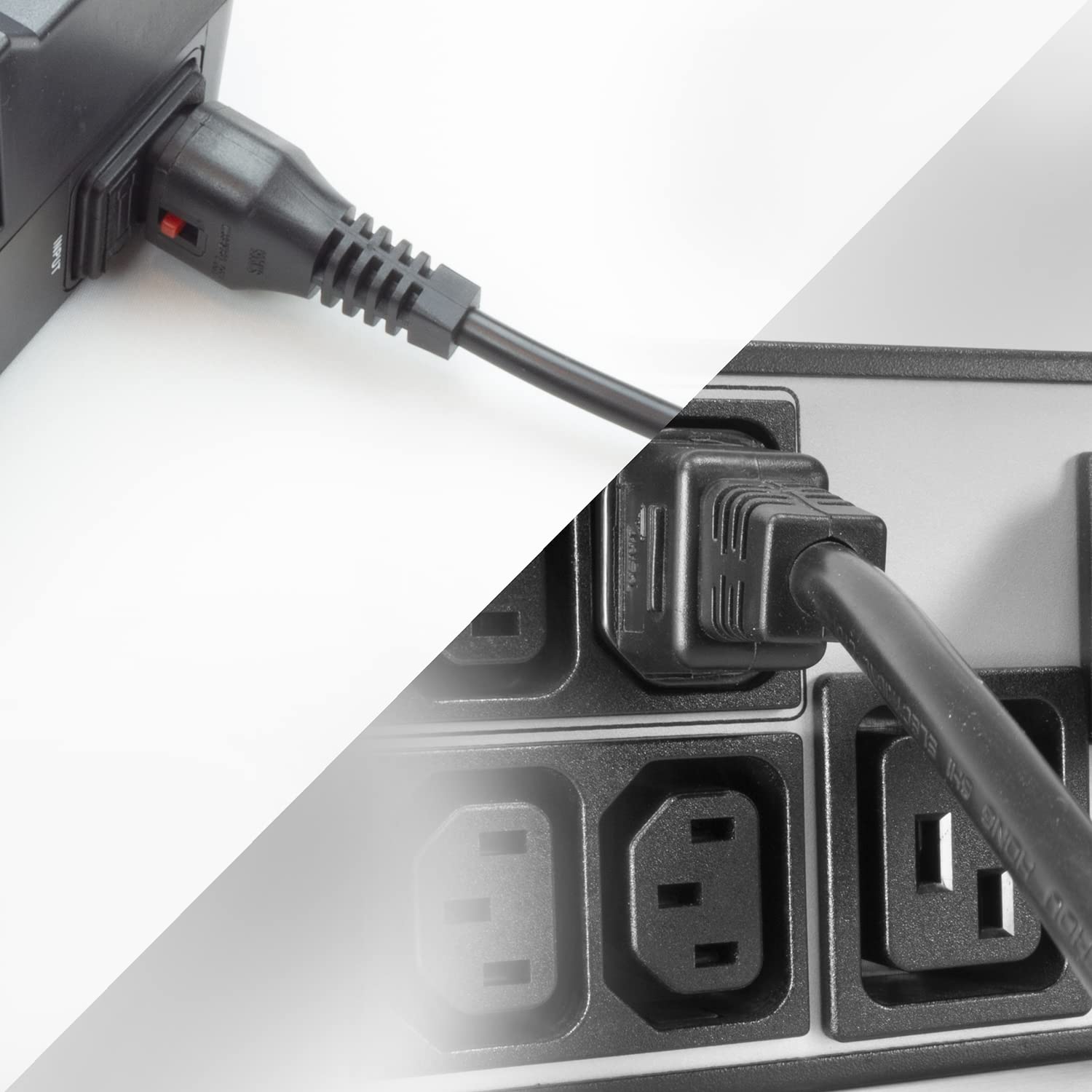 Cavo di alimentazione C13 IEC Lock secondo C14, 2 metri, connettore C13, connettore C14, 10 A, 250 V, cavo di prolunga IEC Lock, confezione multipla da 5 pezzi – AK5328