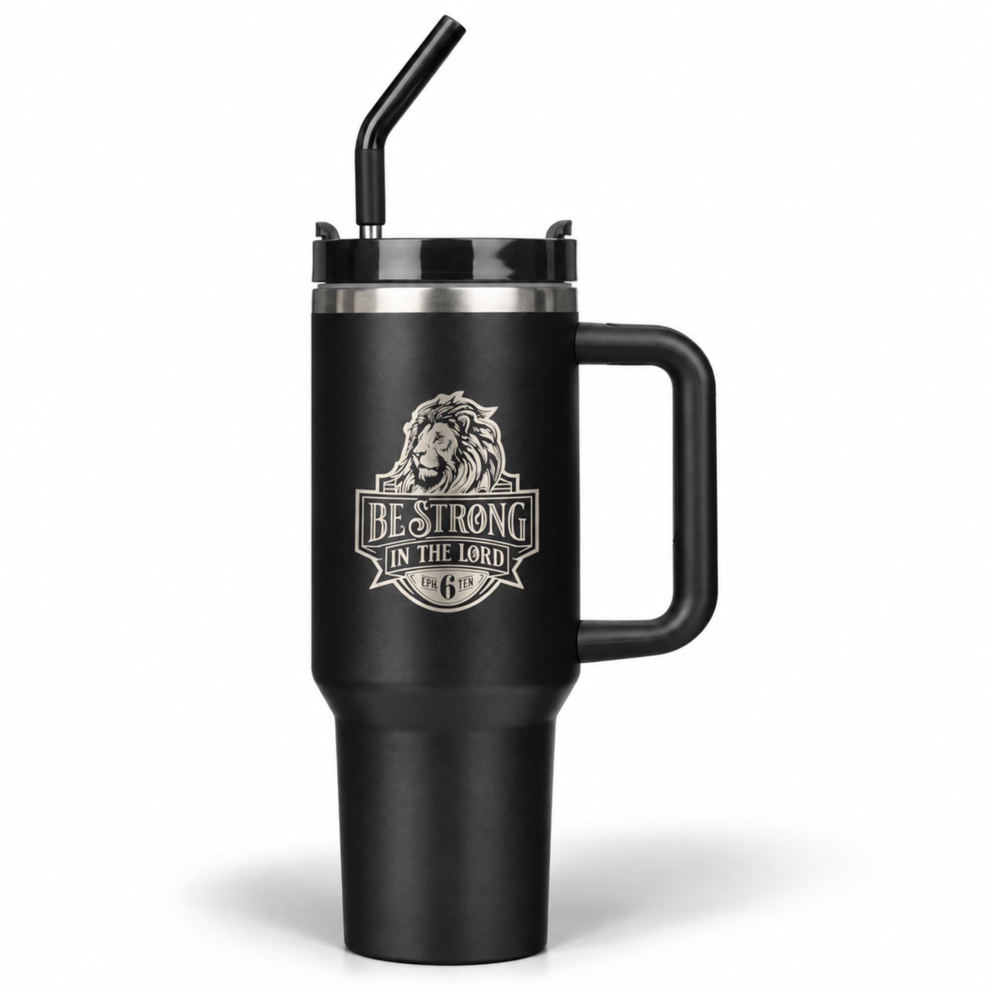 Christian Art Gifts Extra Large 40 oz. Stainless Steel Travel Mug: Be Strong