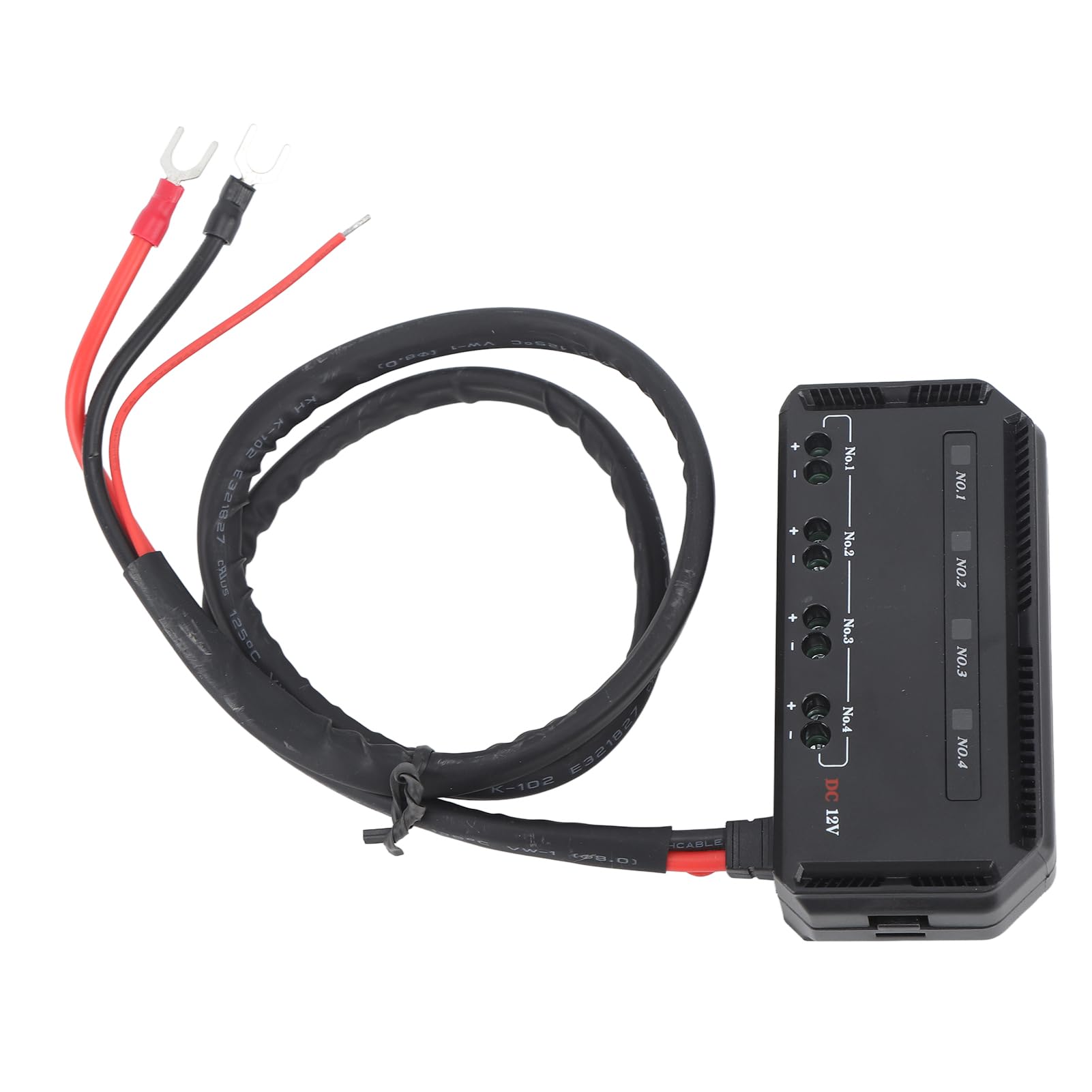 Skrzynka bezpiecznikowa z wyświetlaczem LED, 12 V, 4-krotna puszka bezpiecznikowa, uniwersalna, uchwyt bezpiecznikowy z przekaźnikiem do samochodu, motocykla, ciężarówki, kampera, morskiej