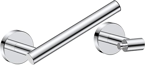 Miniatura 7 de FORIOUS Chrome Toilet Paper Holder Wall Mount, Polished Finish Bathroom Toilet Paper Holder SUS 304 Stainless Steel Toilet Paper Roll Holder, Double