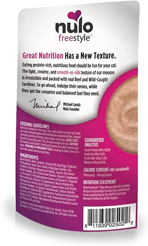 Miniatura 2 de Nulo Freestyle - Comida húmeda para gatos, paquete de 24 mousse, suave como la textura de seda con alta proteína de origen animal para una nutrición