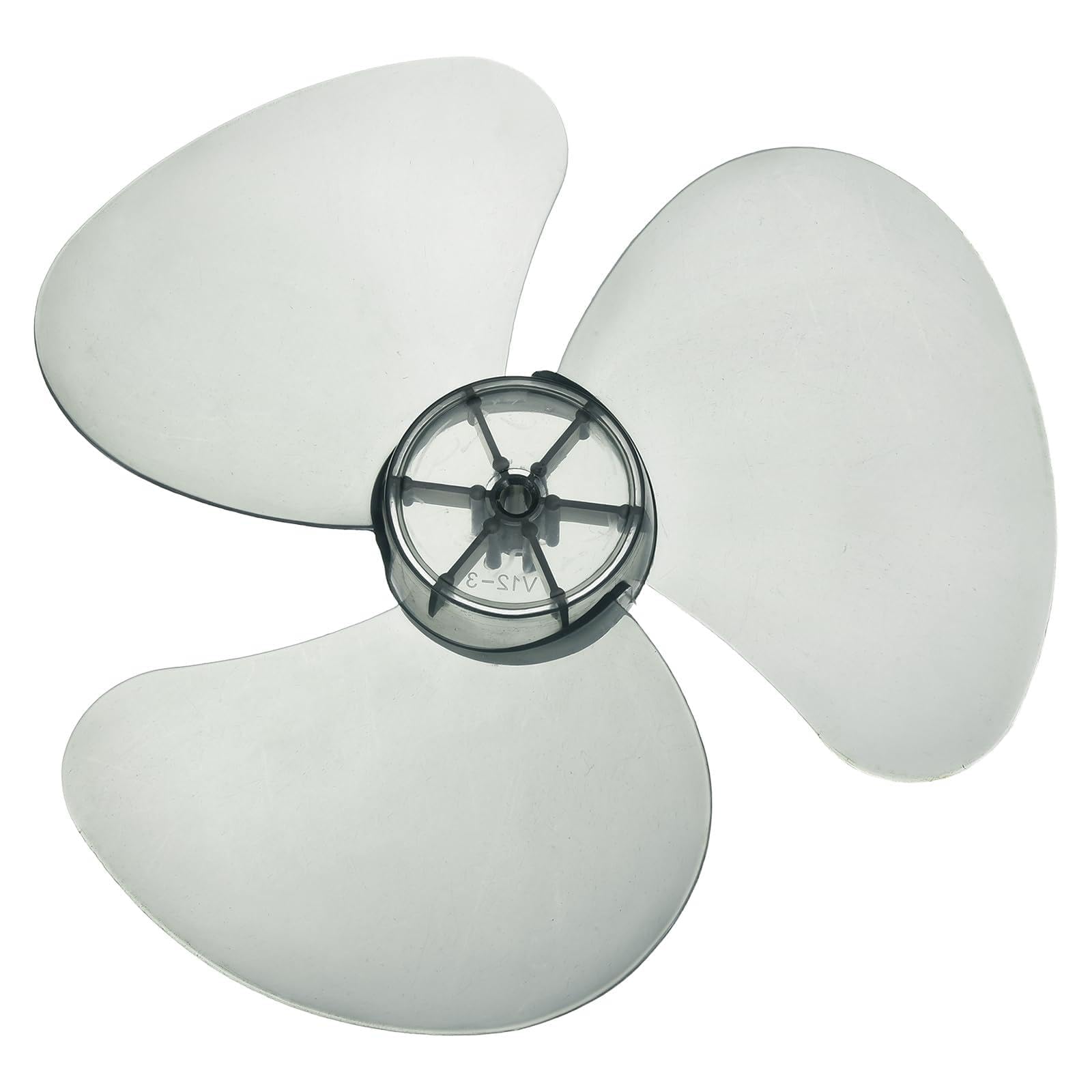sourcing map Plastic Fan Blades Replacement (12 Inch, Black) 3 Leaves with Nut Cover - Universal Standing Fan Blades, Fits Desk/Table/Pedestal/Standing Models