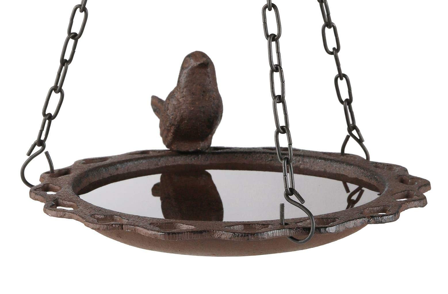 Bambelaa! Abreuvoir à oiseaux en fonte pour jardin, abreuvoir pour oiseaux, eau, mangeoire, abreuvoir suspendu, 1 pièce à suspendre