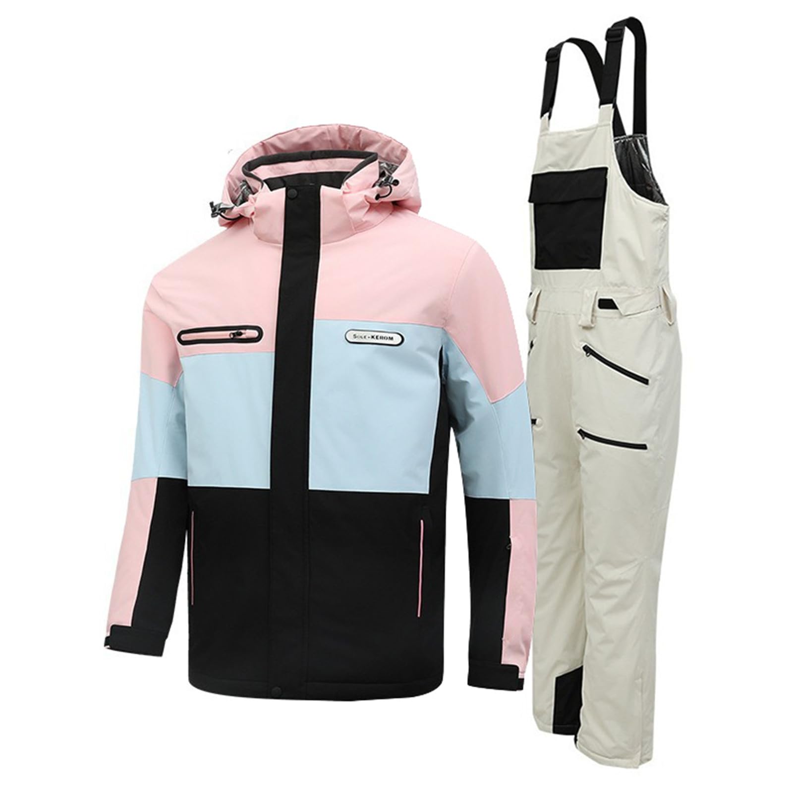 Sunnyuk Tuta Neve Uomo Completo da Neve Taglie Forti Tuta Termico Impermeabili Salopette Curvy da Snowboard Intera Montagna da Sci Invernale