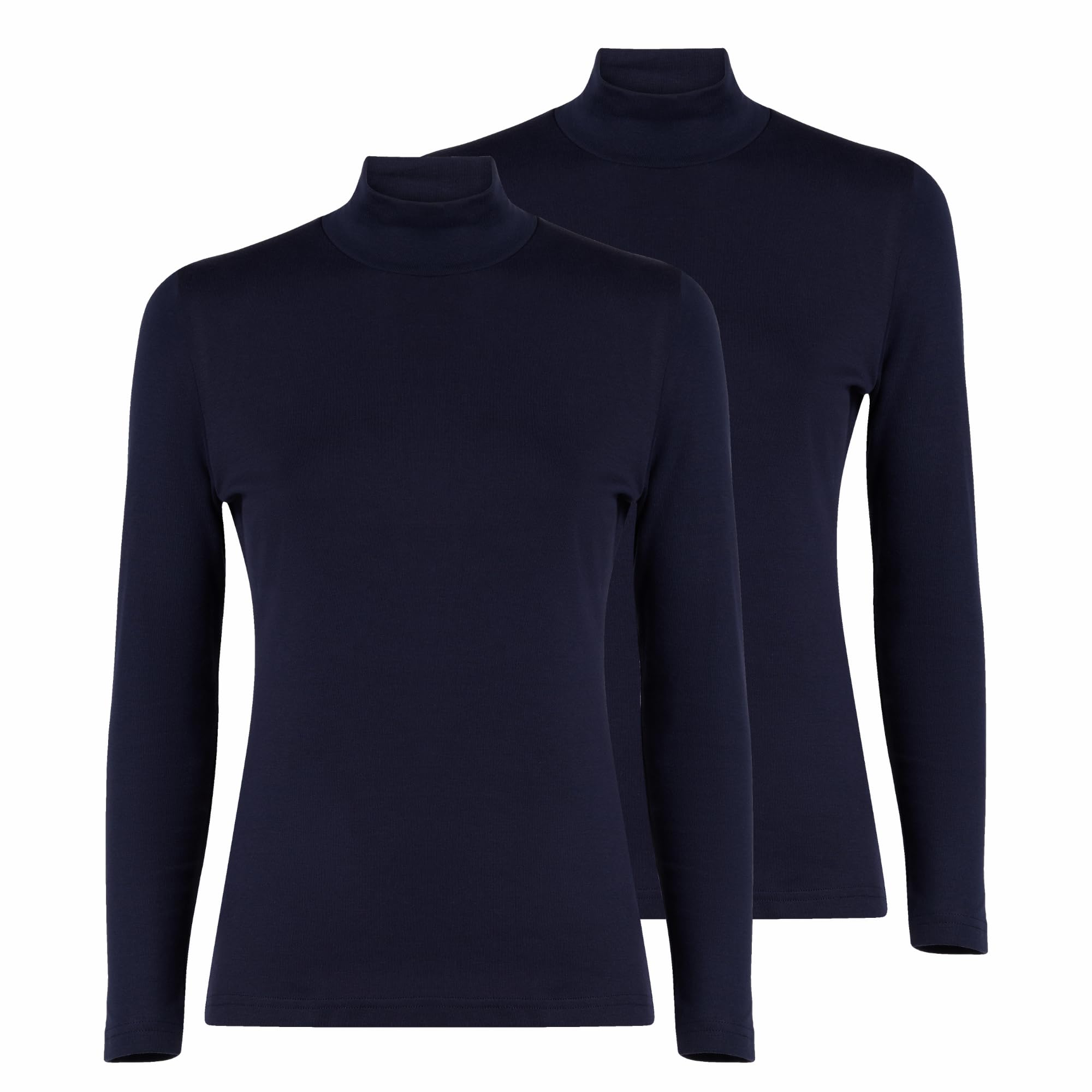 LIABEL Lupetto Donna Manica Lunga Caldo Cotone (2 Pezzi), Dolcevita Collo Alto vestibilità Perfetta, Calore e Comfort, Soffice al Tatto